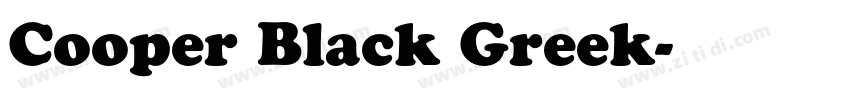 Cooper Black Greek字体转换